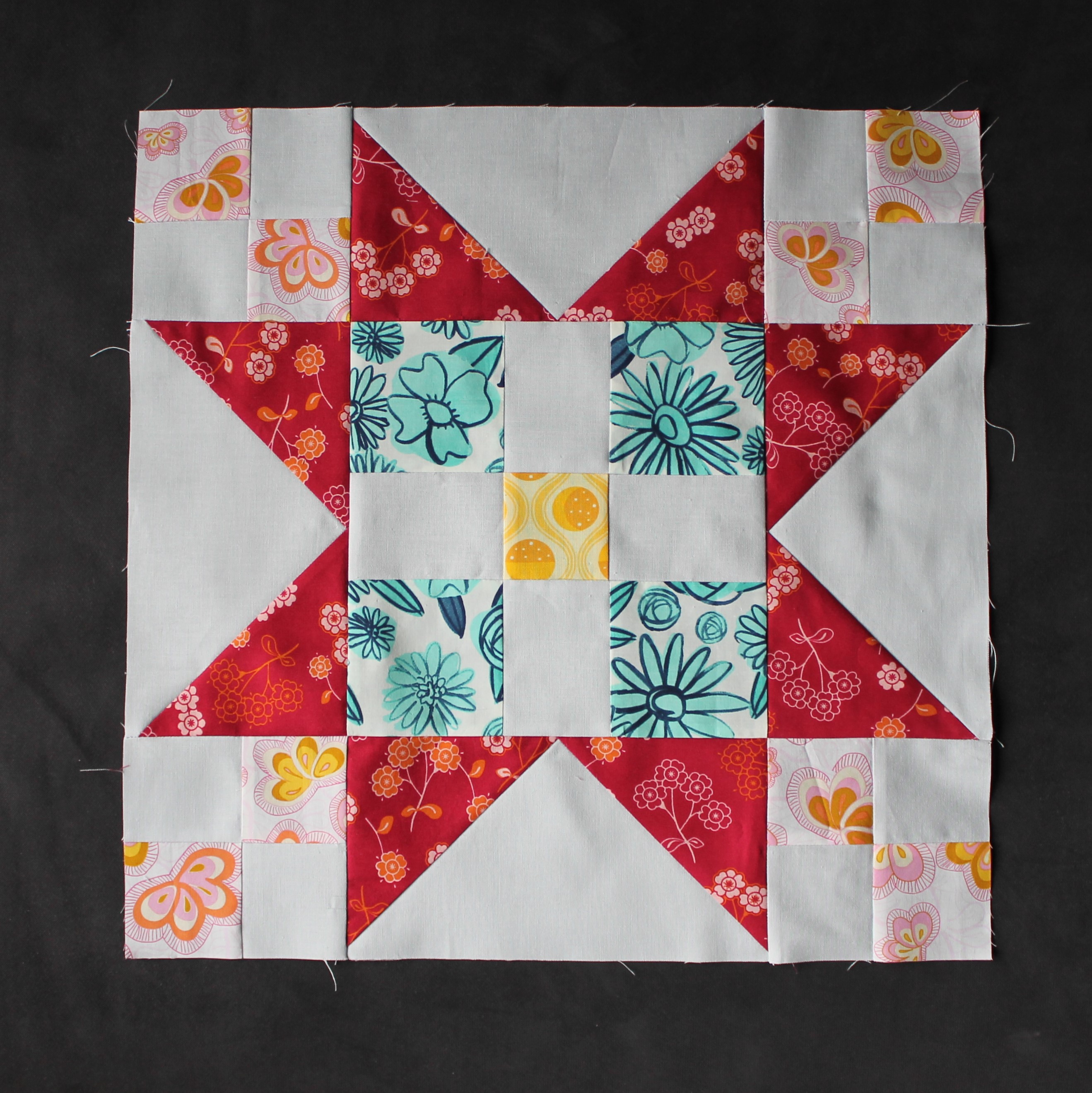 Block 2 Cloudy Day Quilt Sampler Quilt Along Happy Cloud Creations