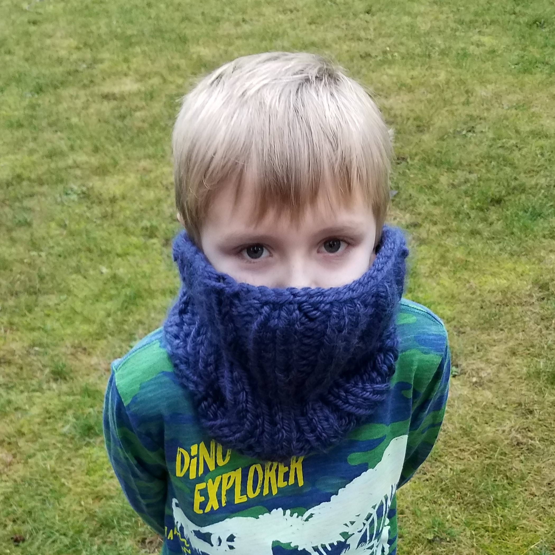 Chunky Child’s Cowl Knitting Pattern Happy Cloud Creations